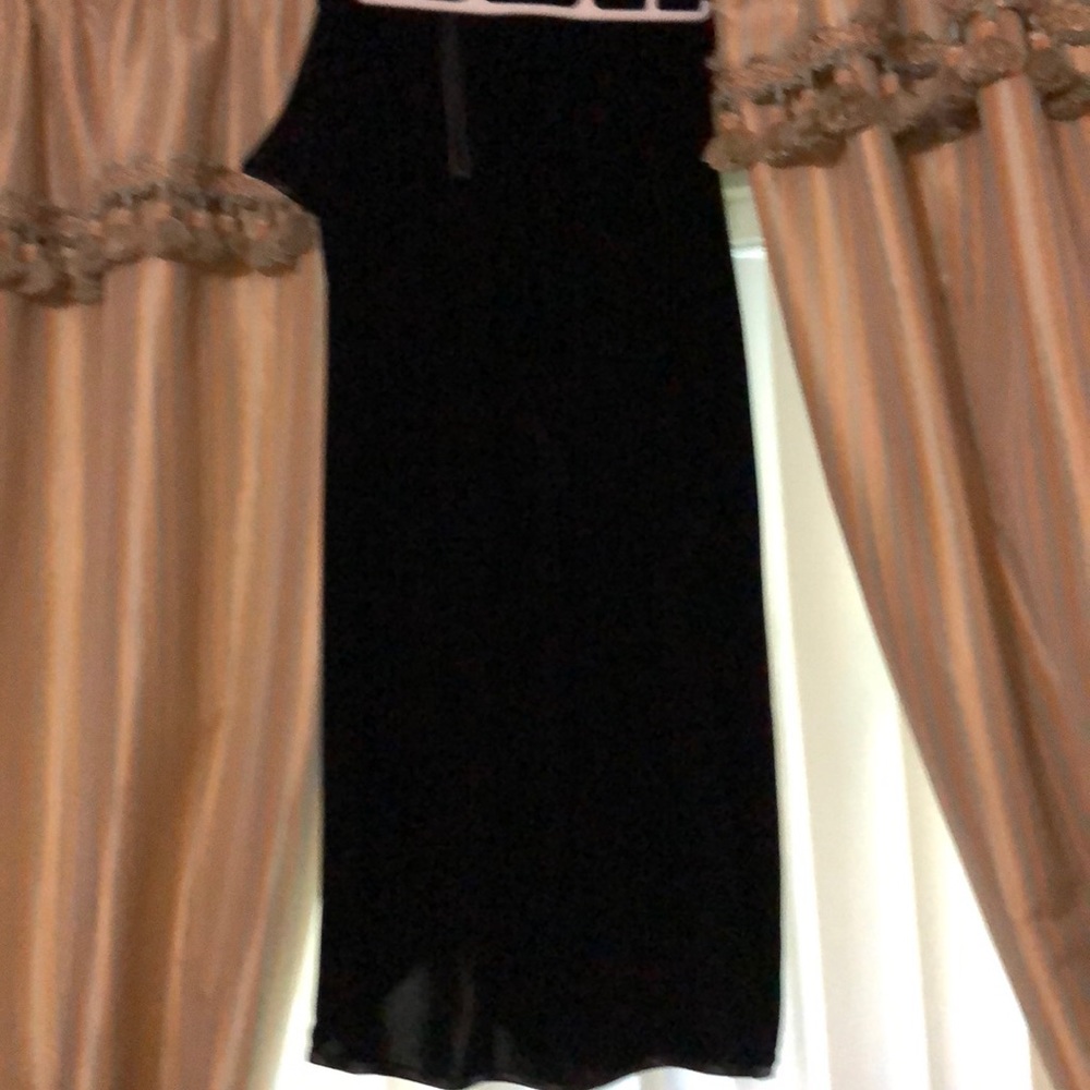 Black velvet skirt